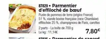Thiriet Parmentier D'Effiloché De Bouef offre