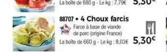 Thiriet 4 Choux Farcis offre
