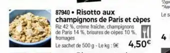 Thiriet Risotto Aux Champignons De Paris Et Cépes offre