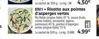 Thiriet Risotto Aux Pointes D'Asperges Vertes offre