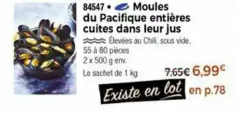 Thiriet Moules Du Pacifique Entiéres Cuites Dans Leur Jus offre