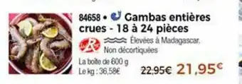 Thiriet Gambas Entiéres Crues - 18 a 24 Piéces offre