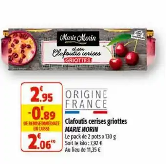 Clafoutis cerises GRIOTTES MARIE MORIN