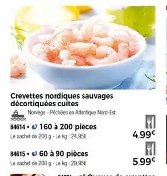 Thiriet Crevettes Nordiques Sauvages Décortiquées Cuites offre