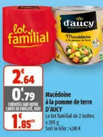 Coccinelle Supermarché Macédoine à la pomme de terre D'AUCY offre