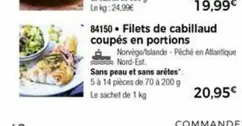 Thiriet Fileyts De Cabillaud Coupés En Portions offre