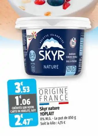 Coccinelle Supermarché Skyr nature YOPLAIT offre