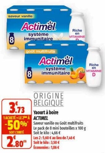 Coccinelle Supermarché Yaourt à boire Actimel offre