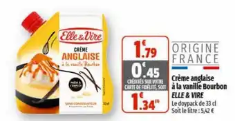 Coccinelle Supermarché Crème anglaise à la vanille Bourbon ELLE & VIRE offre