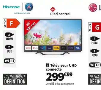 Conforama Hisense téléviseur uhd connecté 43a66h offre