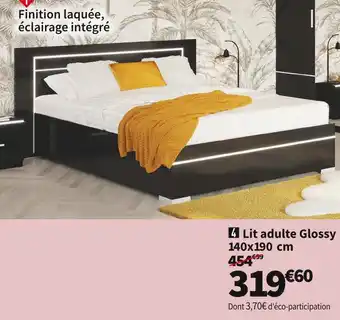 Conforama Lit adulte 140x190 cm glossy offre