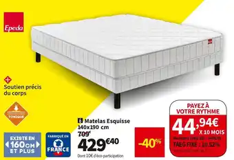 Conforama Epeda matelas ressorts ensachés esquisse offre