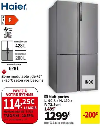 Haier réf. multiportes htf-610dm7