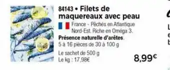 Thiriet Filets De Maquereaux Avec Peau offre