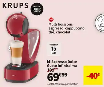 Conforama Krups expresso portionné yy3877fd offre