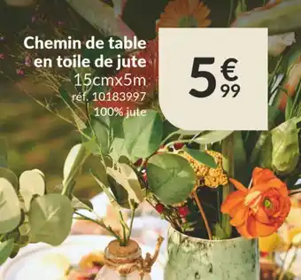 Zôdio Chemin de table en toile de jute offre