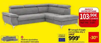 Conforama Canapé d'angle convertible ally 2 offre