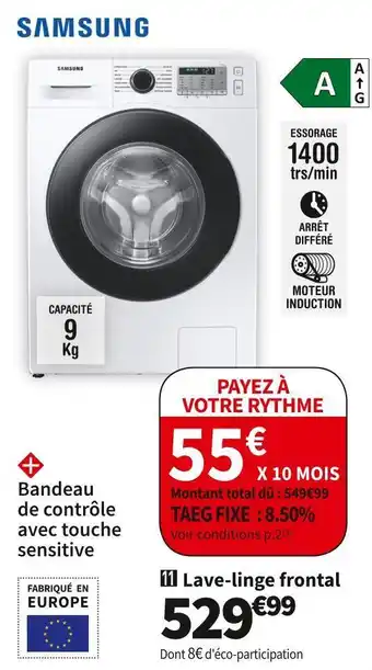 Conforama Samsung lave-linge ww90ta046ah/ef offre