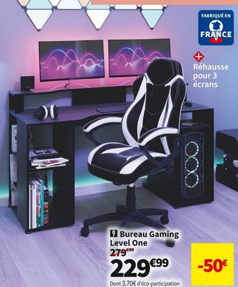 Conforama Level one bureau gaming offre