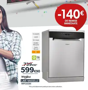 Proxi Confort Whirlpool lave-vaisselle offre