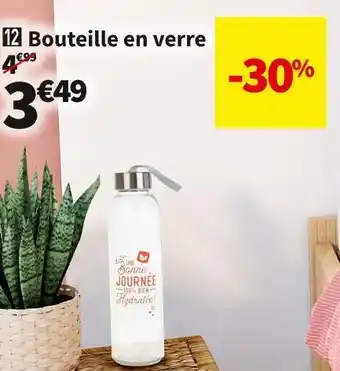 Bouteille en verre bonne journee
