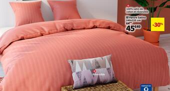 Conforama Parure satina 240x220 cm offre