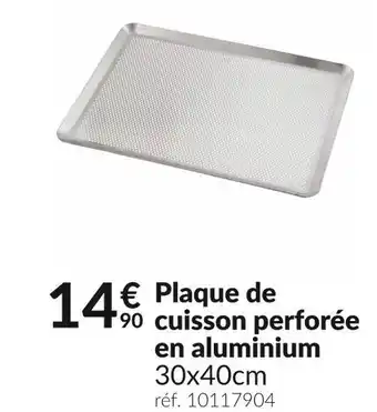 Plaque de cuisson perforée en aluminium