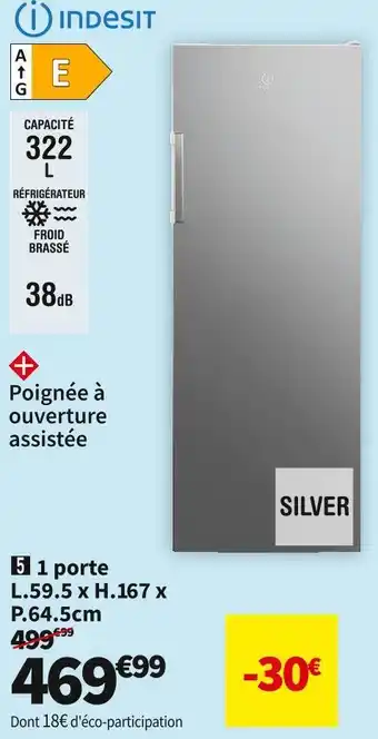 Conforama Indesit réf. 1 porte si6a1qs2 offre