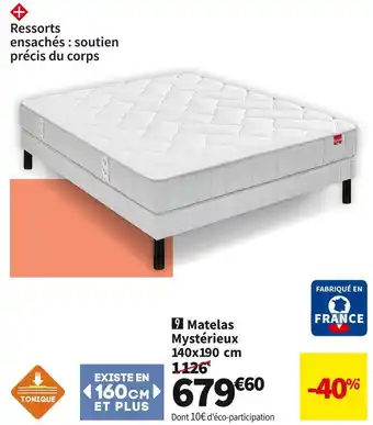 Epeda matelas ressorts ensachés mystérieux