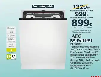Proxi Confort Aeg lave-vaisselle offre