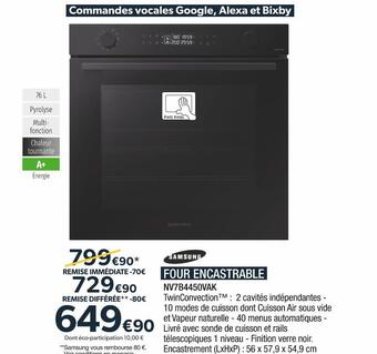 Proxi Confort Samsung four encastrable offre