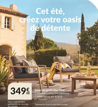 Salon de jardin duo tiwi