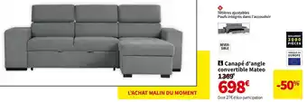 Conforama Canape d'angle convertible mateo offre