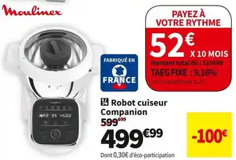 Conforama Moulinex robot cuiseur companion hf80cb10 offre
