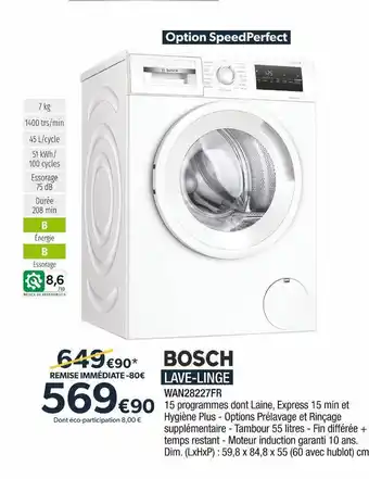 Bosch lave-linge