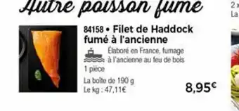 Thiriet Filet De Hoddock Fumé a L'Ancienne offre