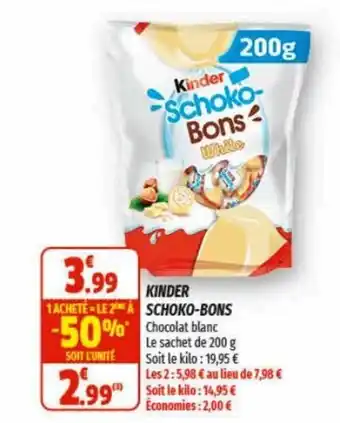 Coccinelle Supermarché Kinder Schoko-Bons offre