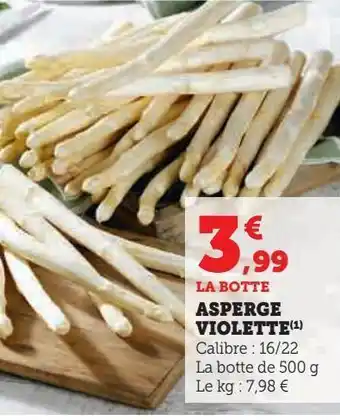 U Express Asperge violette offre