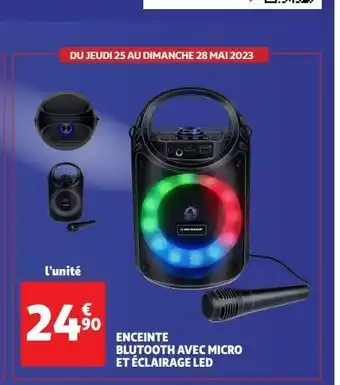 Enceinte blutooth avec micro et éclairage led