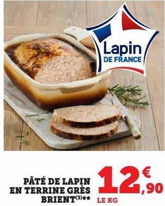 U Express Pâté de lapin en terrine grès brient offre