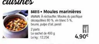 Thiriet Moules Mariniéres offre