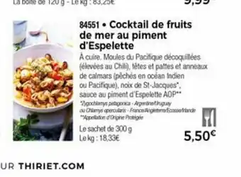 Thiriet Cocktail De Fruits De Mer Au Piment d'Espelette offre
