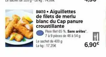 Thiriet Aiguillettes De Filets De Merlu Blanc Du Cap Panure Croustillante offre