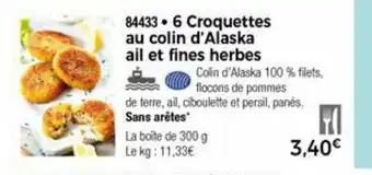 Thiriet 6 Croquettes Au Colin D'ALaska Ail Et Herbes offre
