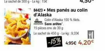 Thiriet Mes Panés Au Colin D'Alaska offre