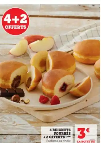Super U 4 BEIGNETS FOURRÉES +2 OFFERTS offre