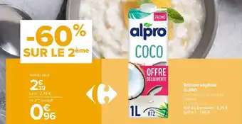 Carrefour Boisson végétale ALPRO offre