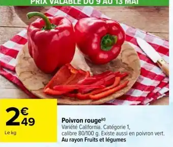 Carrefour Poivron rouge offre