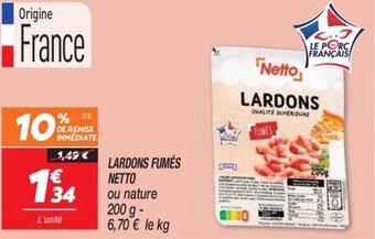 Netto LARDONS FUMÉS NETTO offre