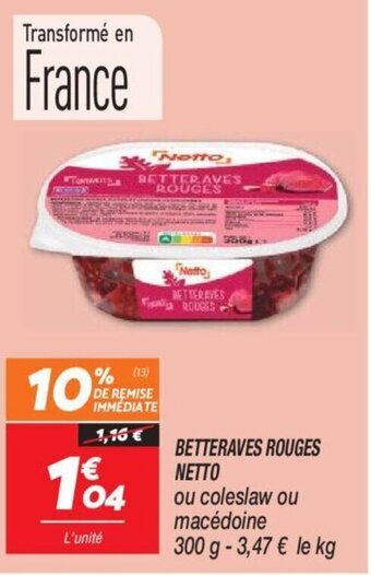 BETTERAVES ROUGES NETTO